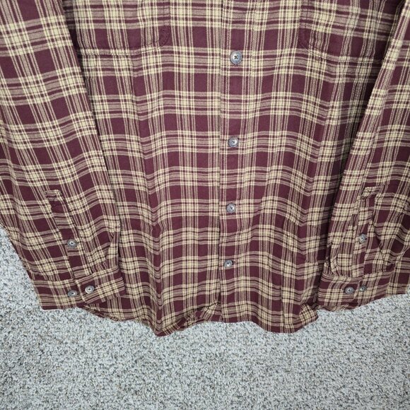 Duluth Trading Co Shirt‎ Men's 2XL XXL Red Plaid Flannel Cotton Pocket Casual - Picture 5 of 7